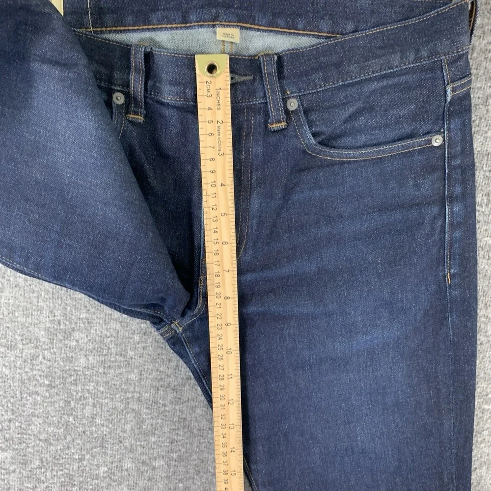 J Crew Japanese Denim Jeans Men 32x29 484 Slim Jurabo Dark Blue
